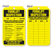 Forklift Inspection Record Tag