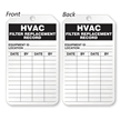HVAC Filter Replacement Record Tag
