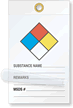 NFPA Diamond Substance Name Self-Laminating Tags