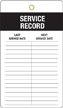 Service Record Plastic Tags, Vinyl Inspection Tag
