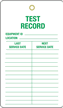 Test Record Plastic Tags, Vinyl Inspection Tag