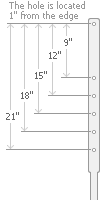 17 in. cast iron base stand with a 48 in. tall post