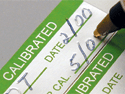Industrial grade aluminum calibration labels withstand grease, abrasion and weather.