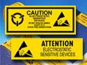 ESD and other warning labels help protect your delicate instruments and shipments.