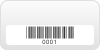 Equipment id foil asset labels with barcodes