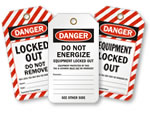 Equipment Locked Out Tags & Safety Lock Out Tags