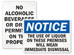 No Alcoholic Allowed Signs | No Alcohol Beyond This Point