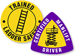 Warehouse Hard Hat Stickers
