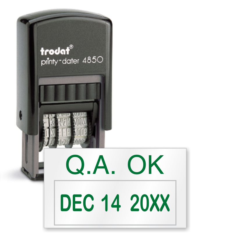 thumbnail interactive-video image 1 of Received W/Border Self-Inking Office Stamp – Vivid Stamp 1 of 2