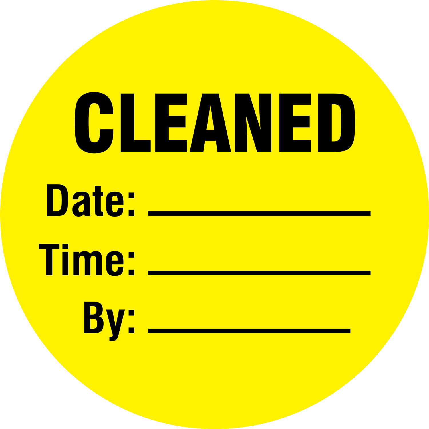 Cleaned Removable Labels, 1 Diameter, SKU: LB-4272