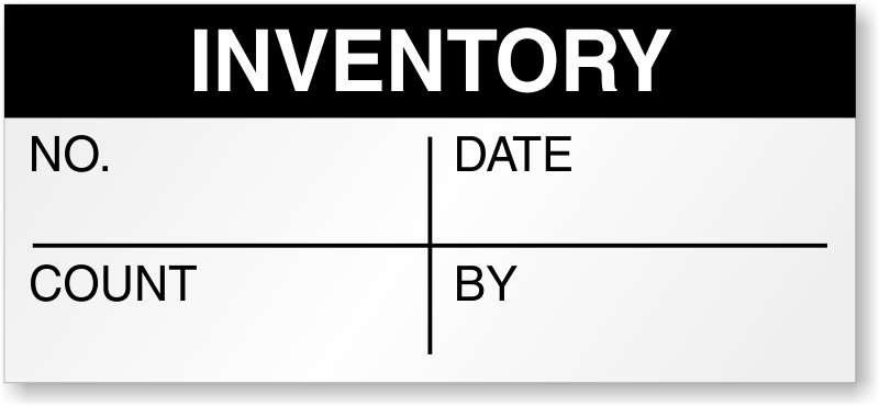 Inventory Write On Calibration Label - Add Date, Count, By, SKU