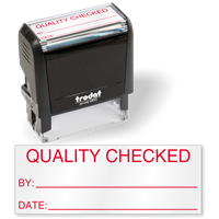 Quality Checked by Self Inking Stamp