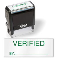 Verified By Self Inked Stamp