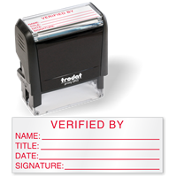 Verified By Self Inking Quality Control Stamp
