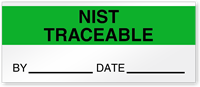 Nist Traceable By Date Write-On Quality Control Label