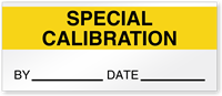 Special Calibration By Date Write-On Quality Control Label