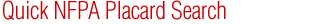 Quick NFPA Placard Search